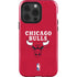 NBA Chicago Bulls Red Distressed iPhone 15 Pro Impact Case